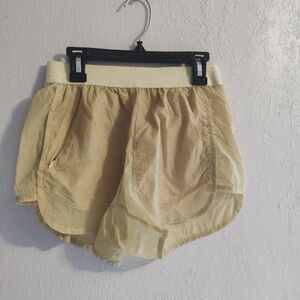 Outdoor Voices Lightweight Yellow Athletic Coverup Shorts